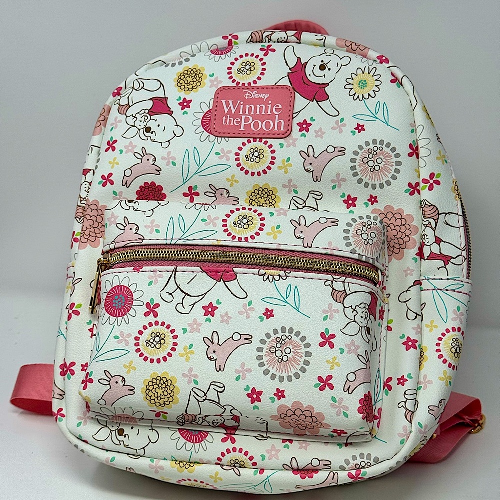 NEW DISNEY Winnie The Pooh Mini Backpack 10"  Pink Straps-•Not the Five 5 Below